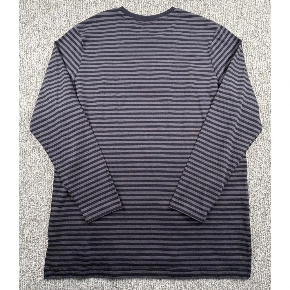 Nike Air Long Sleeve Shirt Mens XL Black Striped Loose Fit 930461-060